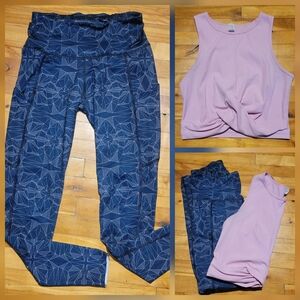 BUNDLE Stylish Pink and Blue Women's yoga kit